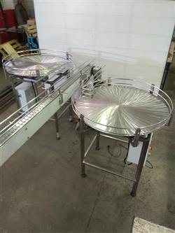 Накопительные столы и пластинчатый конвейер Накопительные столы и пластинчатый конвейер